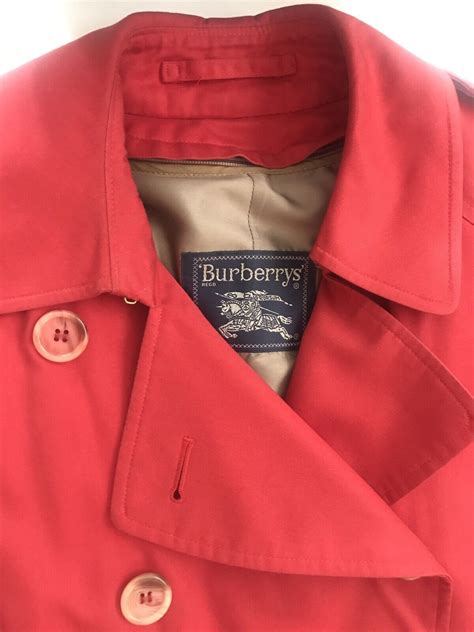 mens burberry trench coat ebay|vintage red Burberry trench coat.